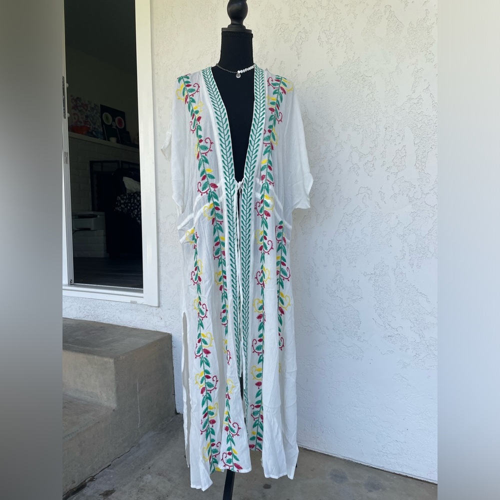 Curations Floral Embroidered White Maxi front cover